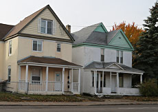 Houses on Lowry Avenue in Northeast Minneapolis